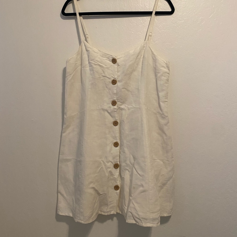 White Linen Urban Outfitters Dress